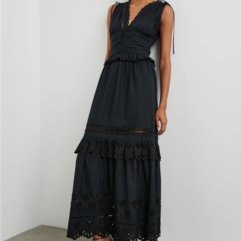 Rails Black Tiered Ruffled Maxi Dress